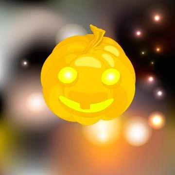 Glowing pumpkin Halloween Stock Illustration
