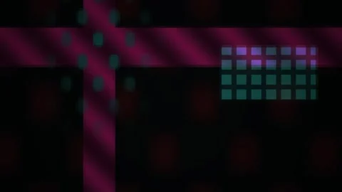 Glowing purple and green grid on black background with pink lines. Stock Footage 335523937