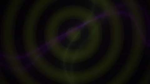 Glowing Purple and Green Light Trails over Pulsing Concentric Dark Circles .. Stock Footage 344720979