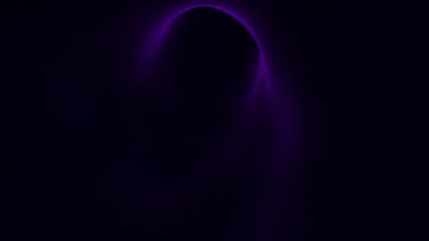 Glowing purple circle on black background with white outline 動画素材 322788029