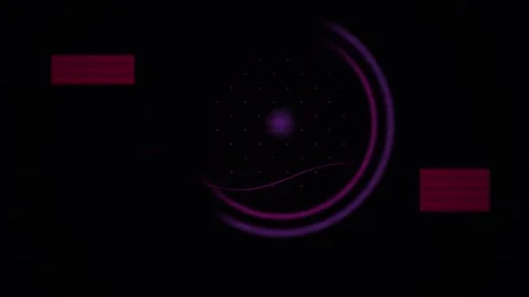Glowing purple circle on black background. Stock Footage 335111687
