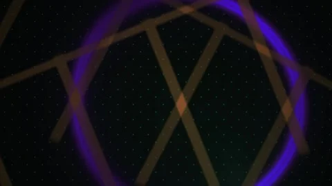 Glowing purple circle on a dark background with intersecting lines. Stock Footage 337471343