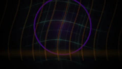 Glowing purple circle with grid lines. Stock Footage 340029222