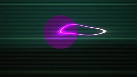 Glowing purple circle with neon light loop animation. Stock Footage 337513572