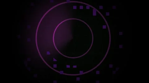 Glowing purple circles on black background. Stock Footage 340029147