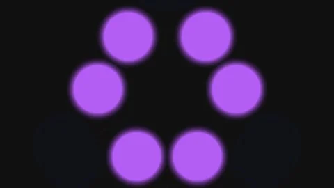 Glowing Purple Circles Geometric Pattern with Video Play Button Stock Footage 337516234
