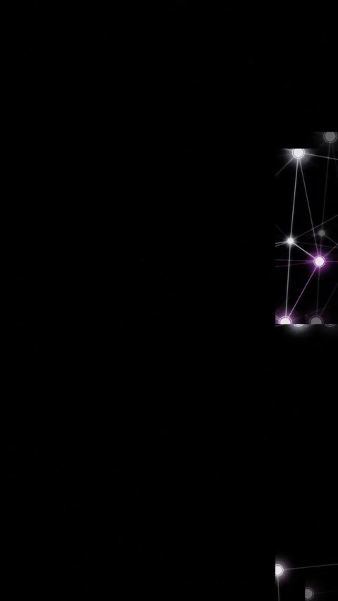 Glowing Purple Constellation Network Motion Background Video stock 347190556