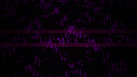 Glowing purple digital wave pattern on black background with horizontal lines Stock Footage 335960149