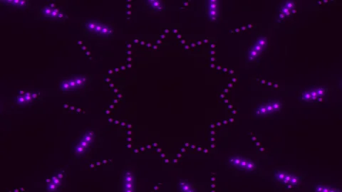 Glowing purple dot pattern on black background Stock Footage 282372366