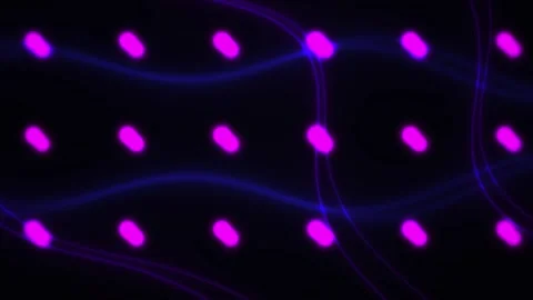 Glowing purple dots on blue lines. Stock Footage 337513574