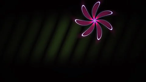 Glowing purple flower on dark background with green light effect. Stock Footage 337471401