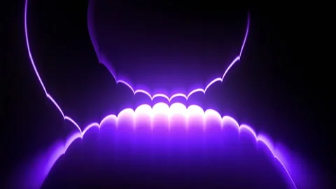 Glowing Purple Fluid Glass Gradient with Soft Circular Layers and Radiant Liquid Stock Footage 337795168