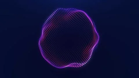 Glowing purple gradient orb forming smooth digital energy core in deep spac.. Stock Illustration