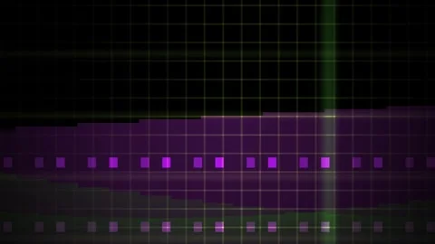 Glowing purple green grid patterns technology. Stock Footage 340029248