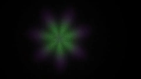 Glowing purple green light effects sequence. Stockbeeldmateriaal 335362491