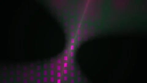 Glowing purple grid pattern on dark background with abstract shapes. Stock Footage 337471579