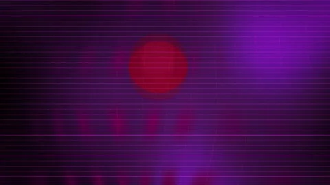 Glowing purple light on dark background with digital distortion. Stock Footage 336700881