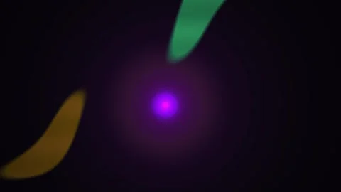 Glowing purple light with green and orange shapes. Stock Footage 337513637
