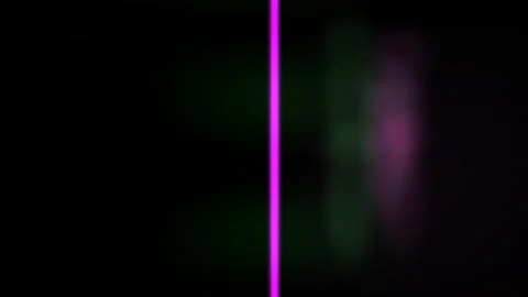 Glowing purple line on black background with green and white light effects. Stock Footage 335524420