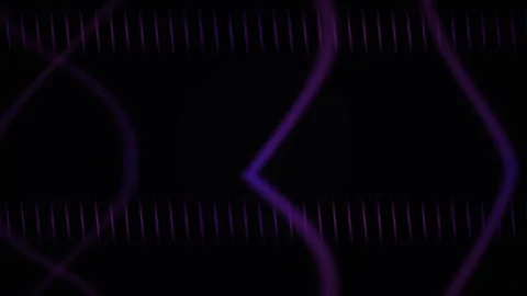 Glowing purple lines on black background with digital pattern. Stock Footage 337513635