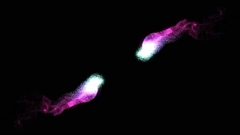 Glowing purple magic particle trail animation. Stock Footage 204787621