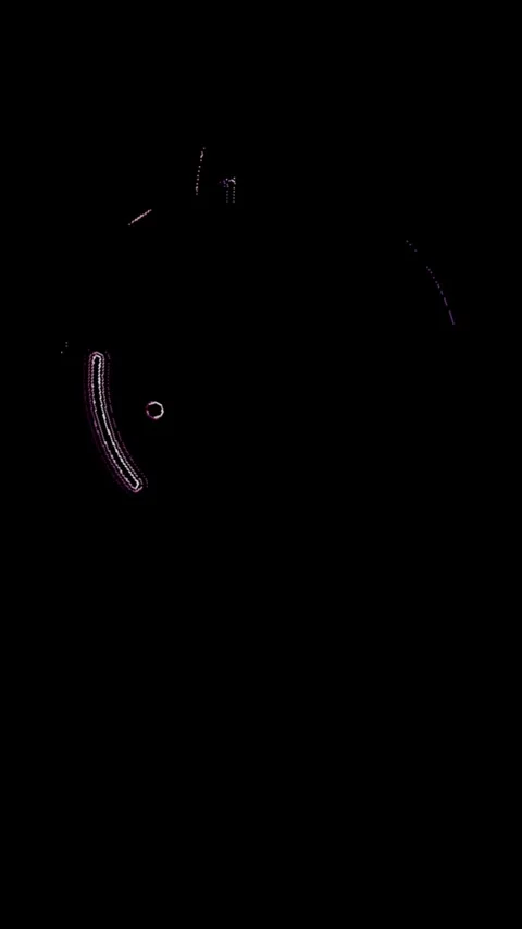 Glowing Purple Neon Portrait Animation on Black Background 스톡 동영상 340409953