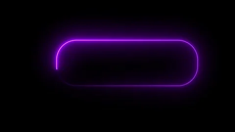 Glowing Purple Neon Rounded Rectangle Border Loop Video Stock Footage 348547935