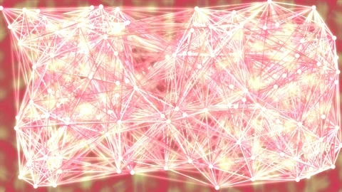 Glowing purple nodal network visualization showing digital data connection .. Stock Footage 335518779