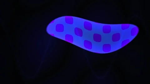 Glowing purple object with dots on black background. Stock Footage 337471846