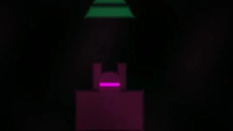 Glowing purple object under green light. Stock Footage 336240791