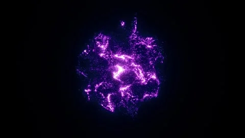 Glowing purple particle cluster Stock Footage 333808850