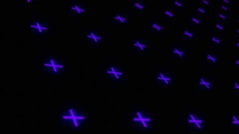Glowing Purple + Plus Pattern Background Seamless Loop Stock Footage 229191995