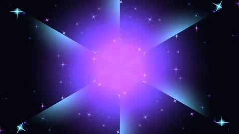 Glowing Purple Radial Light Rays and Cosmic Stars Background Stock Footage 329567471