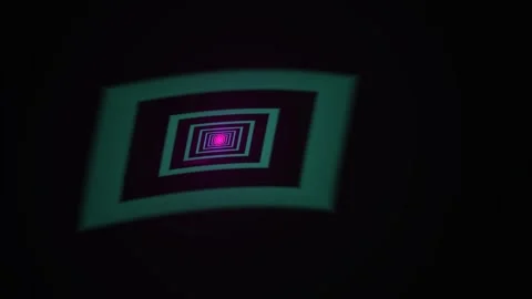 Glowing purple rectangle with green outline in a dark background. Stock Footage 336240888