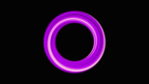 Glowing purple rings in sequential motion against a dark background with su.. Stock Footage 341689073