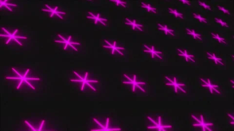 Glowing Purple Snowflakes Elements  Animation.  Stock Footage 219806096