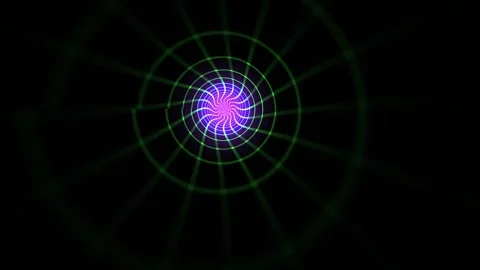 Glowing purple target with green lines. Stock Footage 334529230