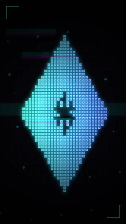 Glowing purple tech network grid abstract futuristic data background loop Stock Footage 344948347