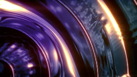 Glowing purple twist from corner loop surface moving creative background Stock Footage 237524607