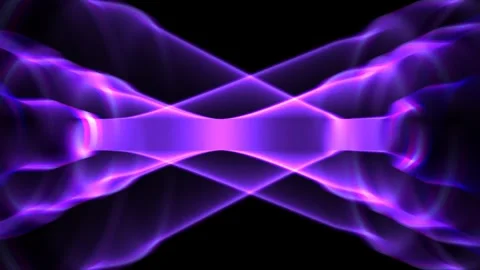 Glowing Purple Waves Pumping Animation Background Stock Footage 274034496