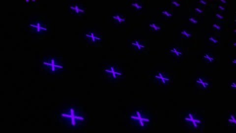 Glowing Purple X Pattern Background Counterclockwise Spin Seamless Loop Stock Footage 229192008