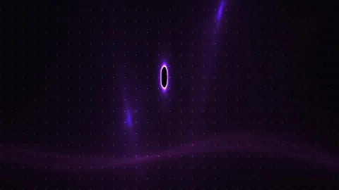 Glowing purple zero on dark background with light effects. Stock Footage 336700955