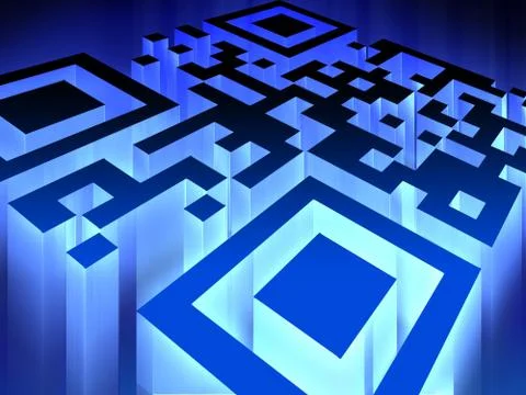 Glowing qr code Stock Illustration