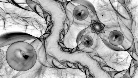 Glowing quantum correlation abstract background Stock Illustration