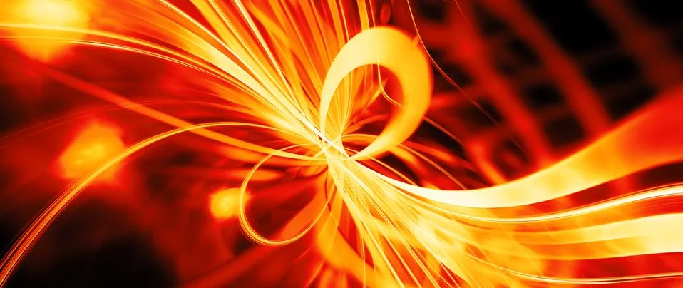 Glowing quantum mechanics widescreen Stock Illustration