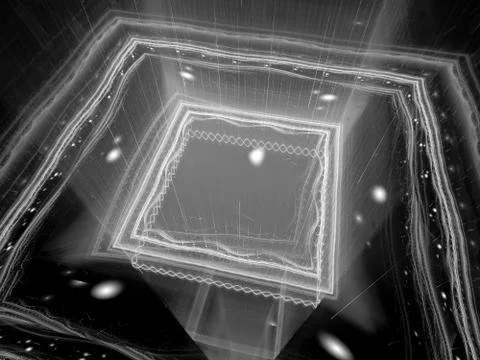Glowing quantum processor black and white texture 스톡 일러스트