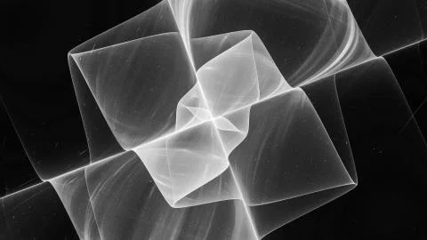 Glowing quantum world abstract black and white effect Stock Illustration