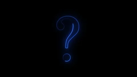 Glowing Question Mark Animation for Technology and Inquiry Concepts Stock Footage 344860931
