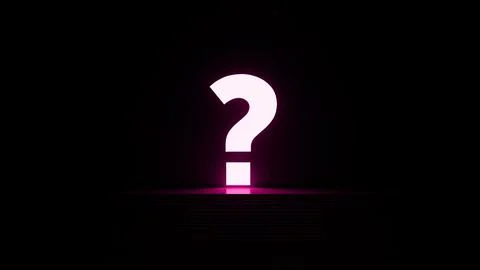 Glowing question mark illuminating dark room with steps Ilustração Stock