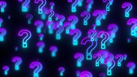 Glowing question marks Glowing question marks. Computer generated 3d rende... 库存照片